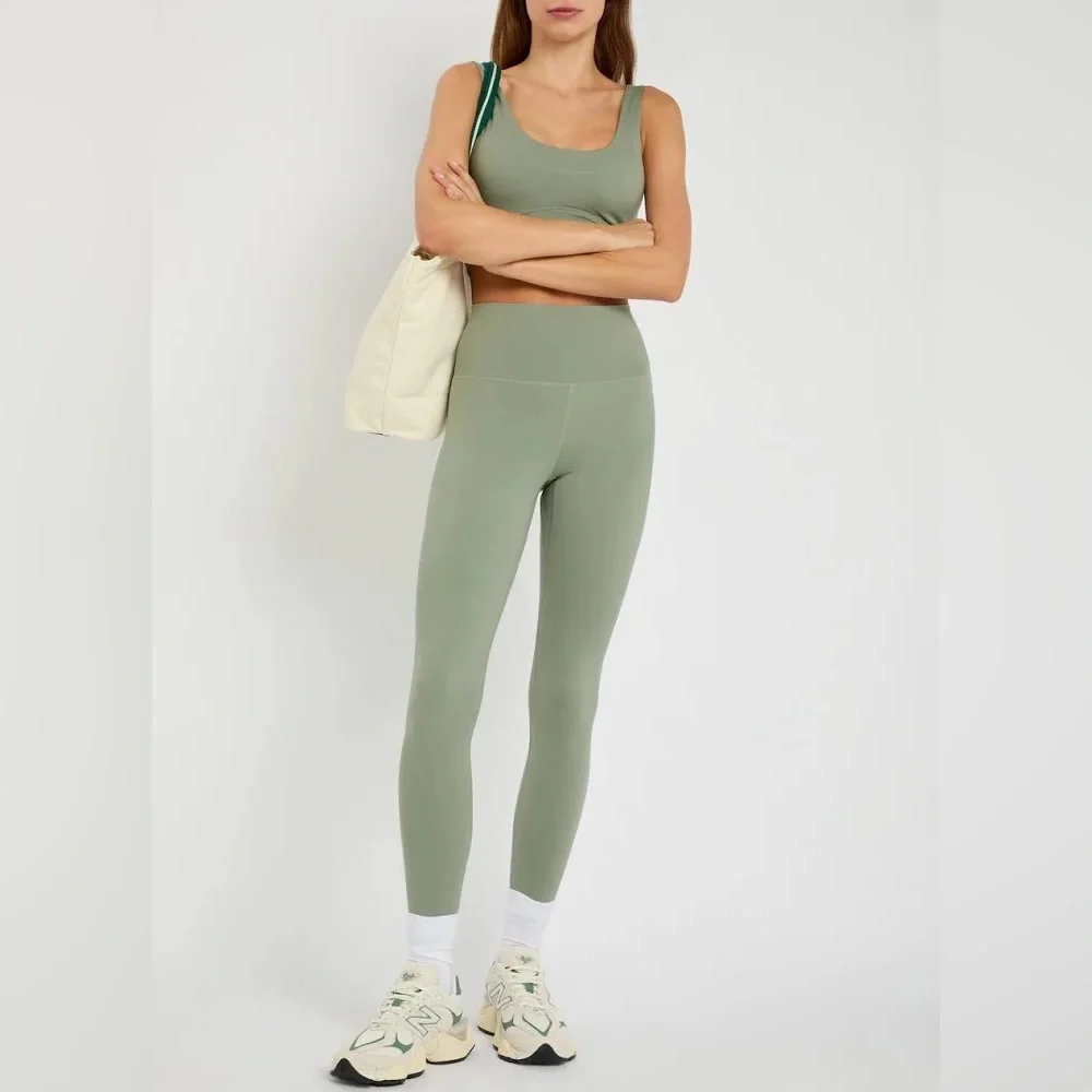 Varley Sage Green High-Waist Leggings - Picture 2 of 4
